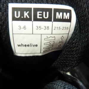 WHEELIVE INLINE SKATES-SIZE UK3-6 BLACK/PINK