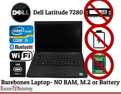 Dell Latitude 7280 12.5" Laptop Core i5 6300U NO M.2 NO RAM NO BATTERY