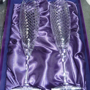 PORTMEIRION - SOPHIE CONRAN FOR ROYAL WORCESTER - CIRRUS - CHAMPAGNE FLUTES X2