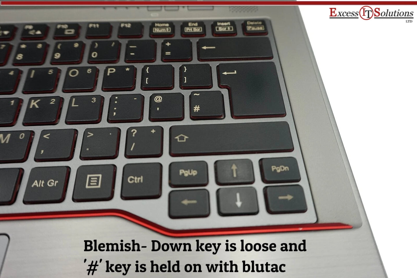 Fujitsu Lifebook E744 Intel i5 4th 8GB RAM 120GB SSD Win 10 Pro Silver/Red