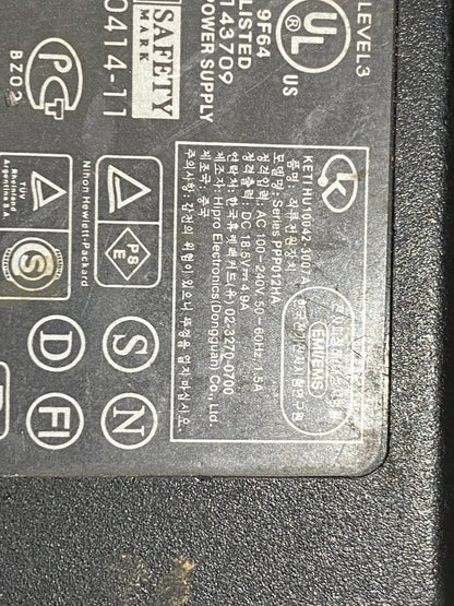 HP AC MAINS ADAPTER/CHARGER PA-1900-08R1 PPP012HA  PA-1900-32HA 19V 4.74A 90W