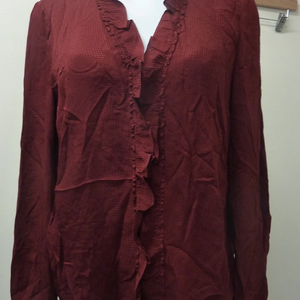 SEZANE BLOUSE LUCE BORDEAUX-SIZE UK10-FRENCH38-RED