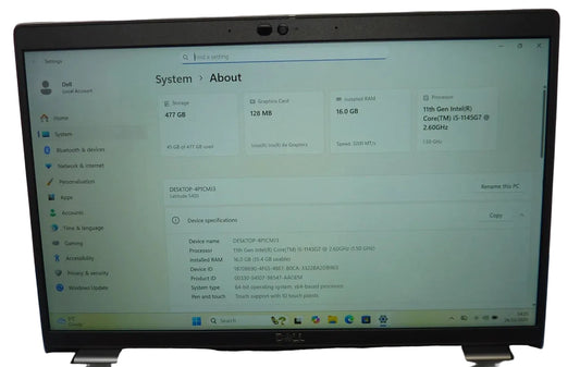 Dell Latitude 5420 14" Laptop Intel Core i5 1145G7 500GB SSD 16GB RAM Windows11 Pro