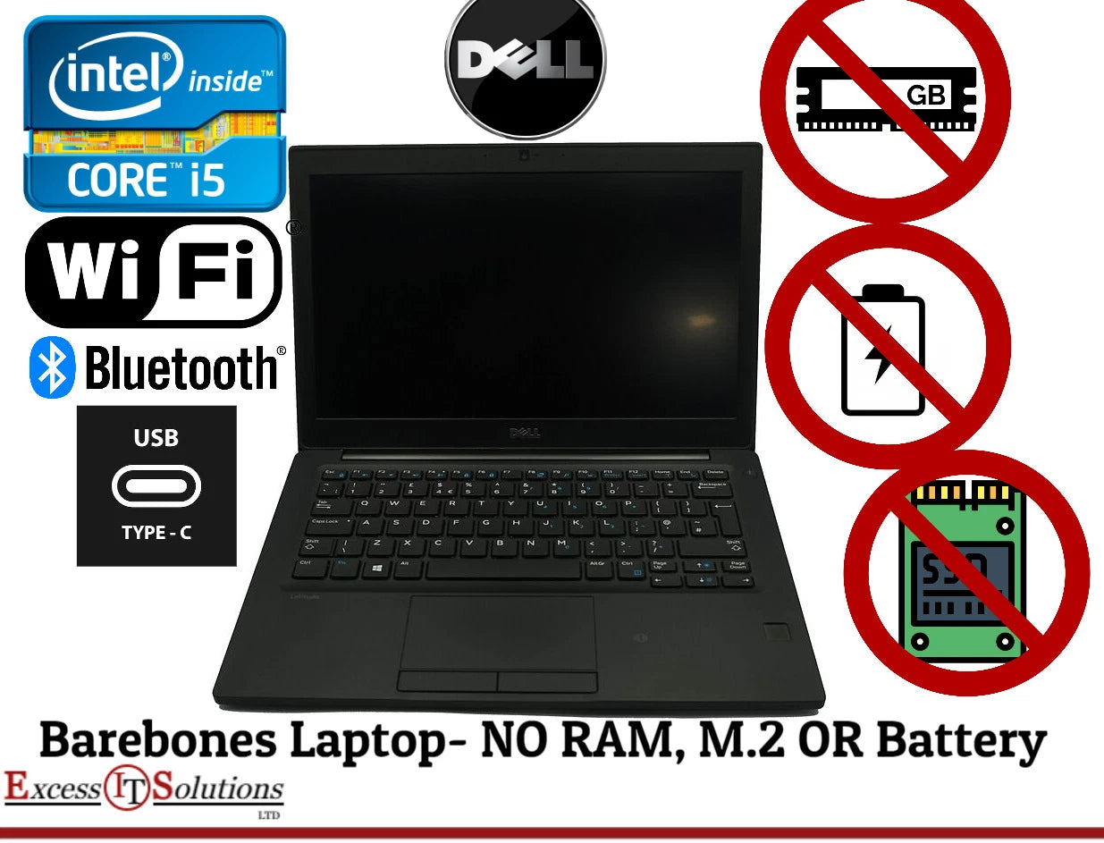 Dell Latitude 7280 12.5" Laptop Core i5 6300U NO M.2 NO RAM NO BATTERY