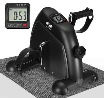 Portable Mini Exercise Bike - black