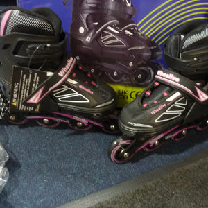 WHEELIVE INLINE SKATES-SIZE UK3-6 BLACK/PINK