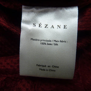 SEZANE BLOUSE LUCE BORDEAUX-SIZE UK10-FRENCH38-RED