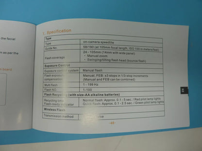 TRAVOR SL-568 SPEEDLITE FLASH