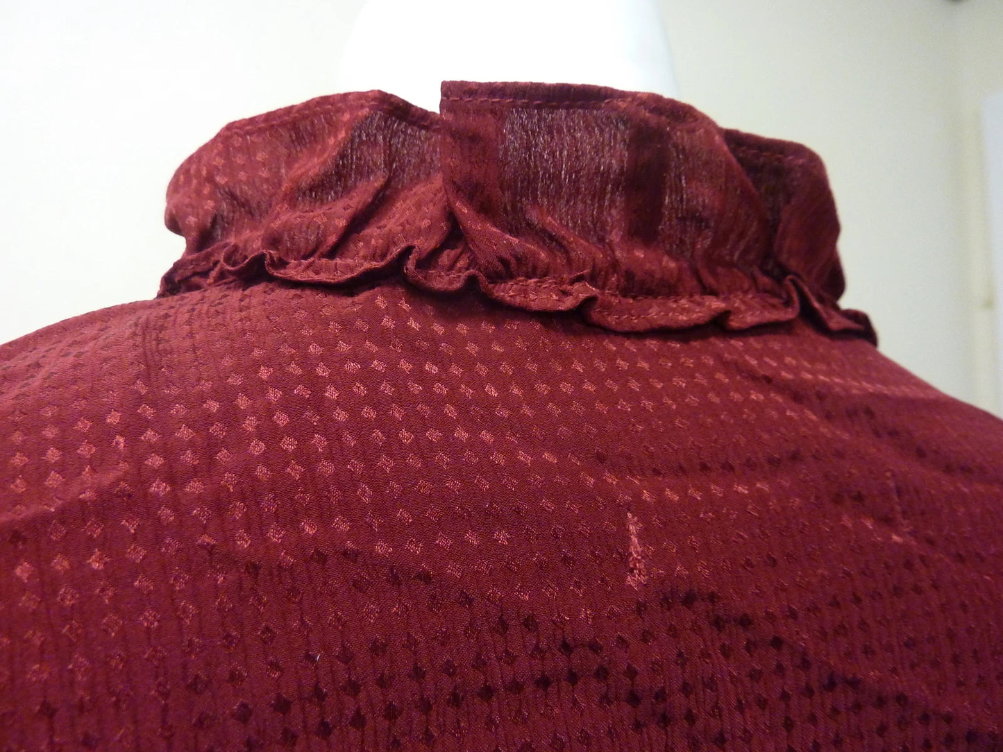 SEZANE BLOUSE LUCE BORDEAUX-SIZE UK10-FRENCH38-RED