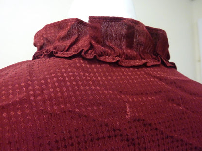 SEZANE BLOUSE LUCE BORDEAUX-SIZE UK10-FRENCH38-RED