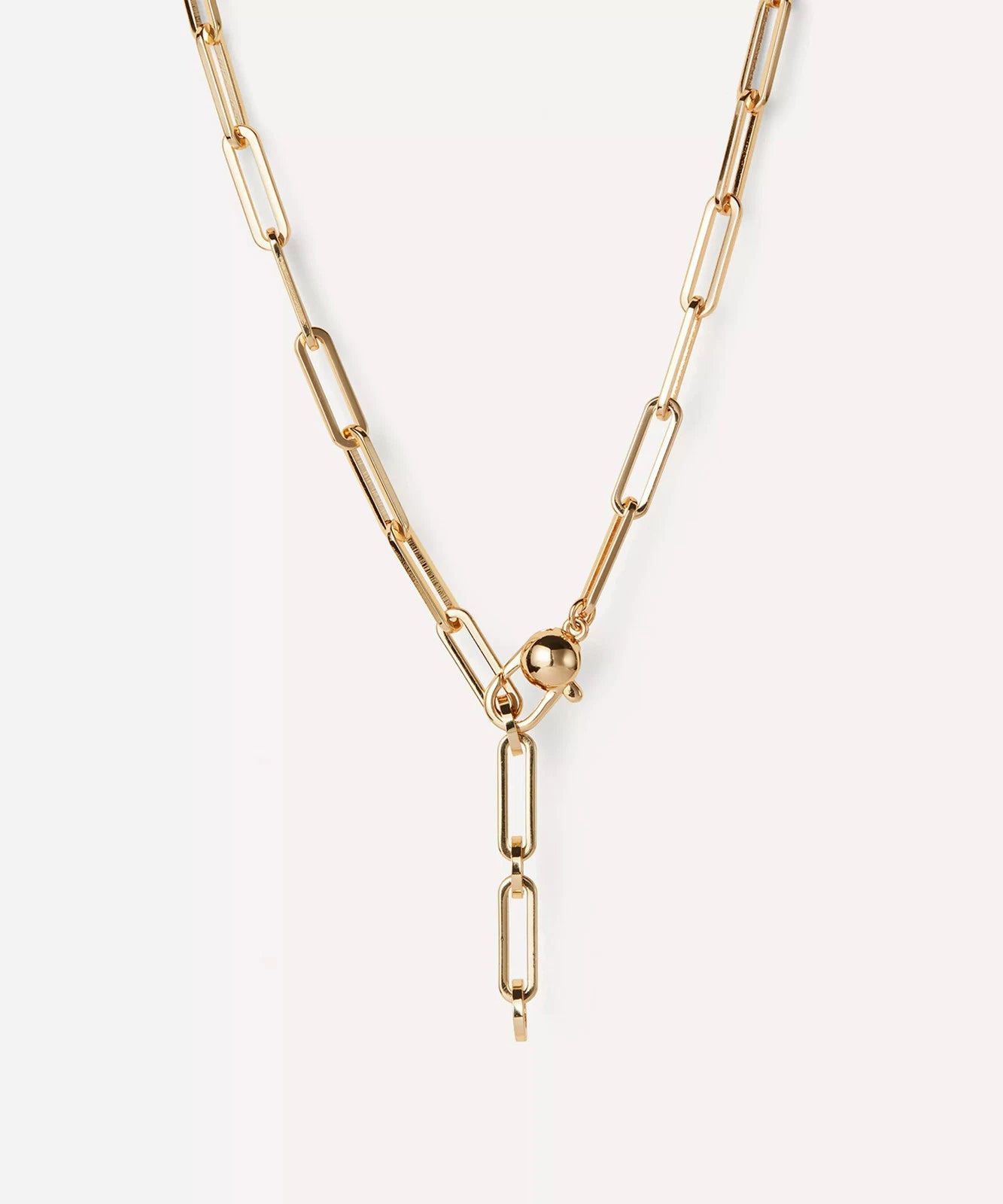 JENNY BIRD Gold-Plated Andi Slim Paperclip Chain Necklace RRP:£125