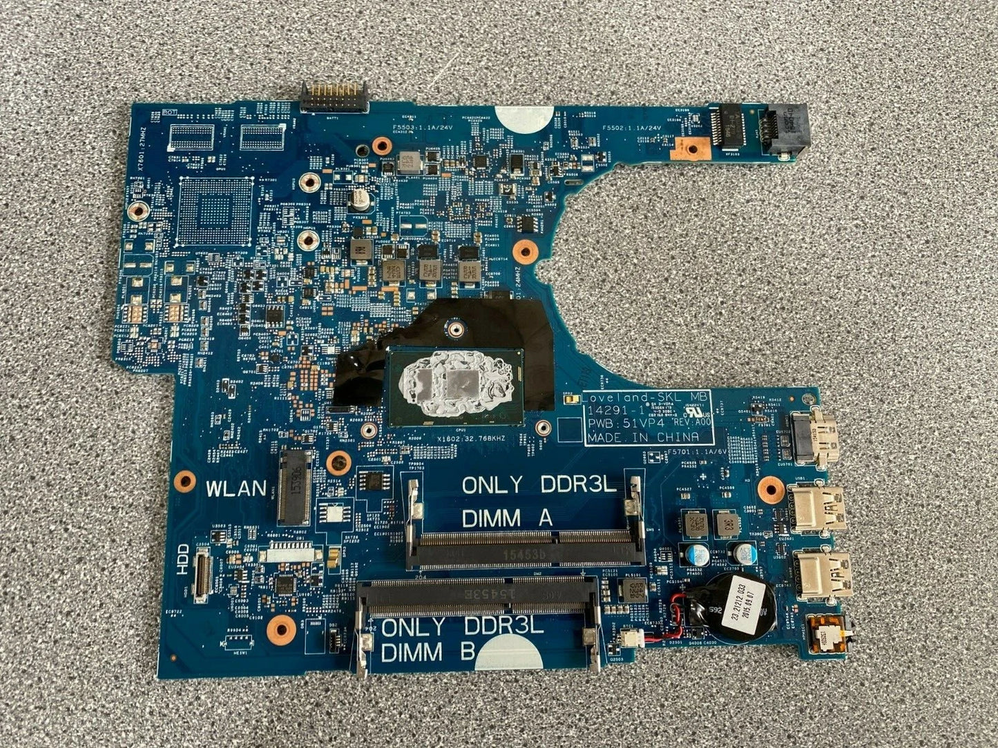 Dell Latitude 3470 faulty i5 motherboard 51vp4