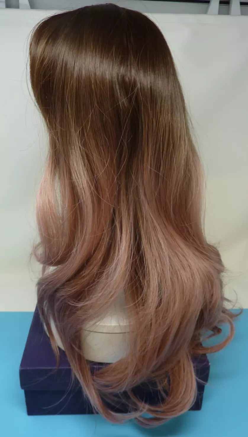 FULL WIG BROWN/PINK AMBRE-APPROX 20"