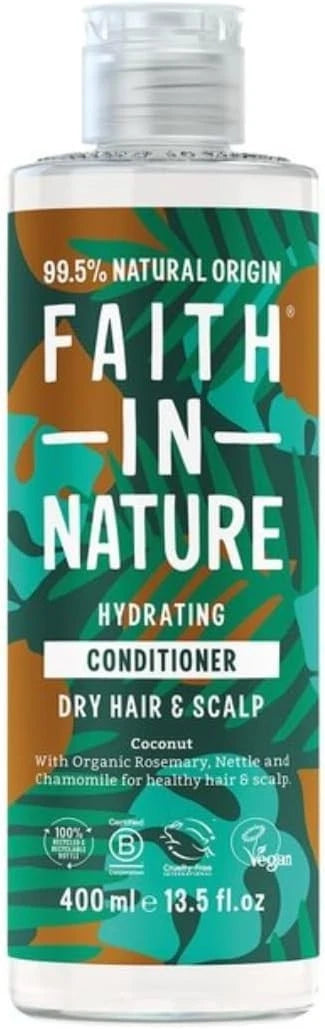 pack of 2 faith in nature hydrating conditioner dry hair and scalp -coconut 400ml