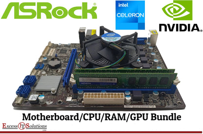 ASRock H71M-DG3 M/B CPU RAM GPU Combo Intel Celeron G550 4GB DDR3 RAM 610GT