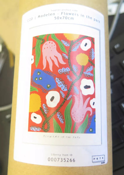 LIBERTY UNFRAMED FLOWERS IN THE PARK PRINT-50X70CM RRP£45