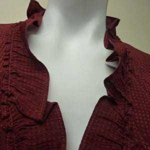 SEZANE BLOUSE LUCE BORDEAUX-SIZE UK10-FRENCH38-RED