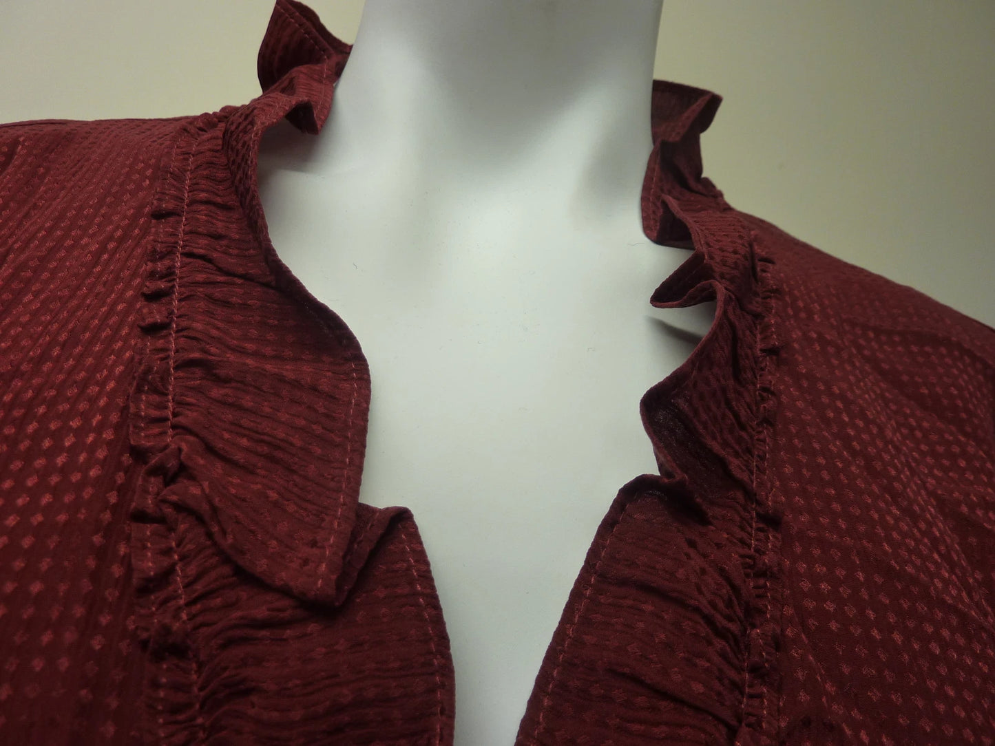 SEZANE BLOUSE LUCE BORDEAUX-SIZE UK10-FRENCH38-RED