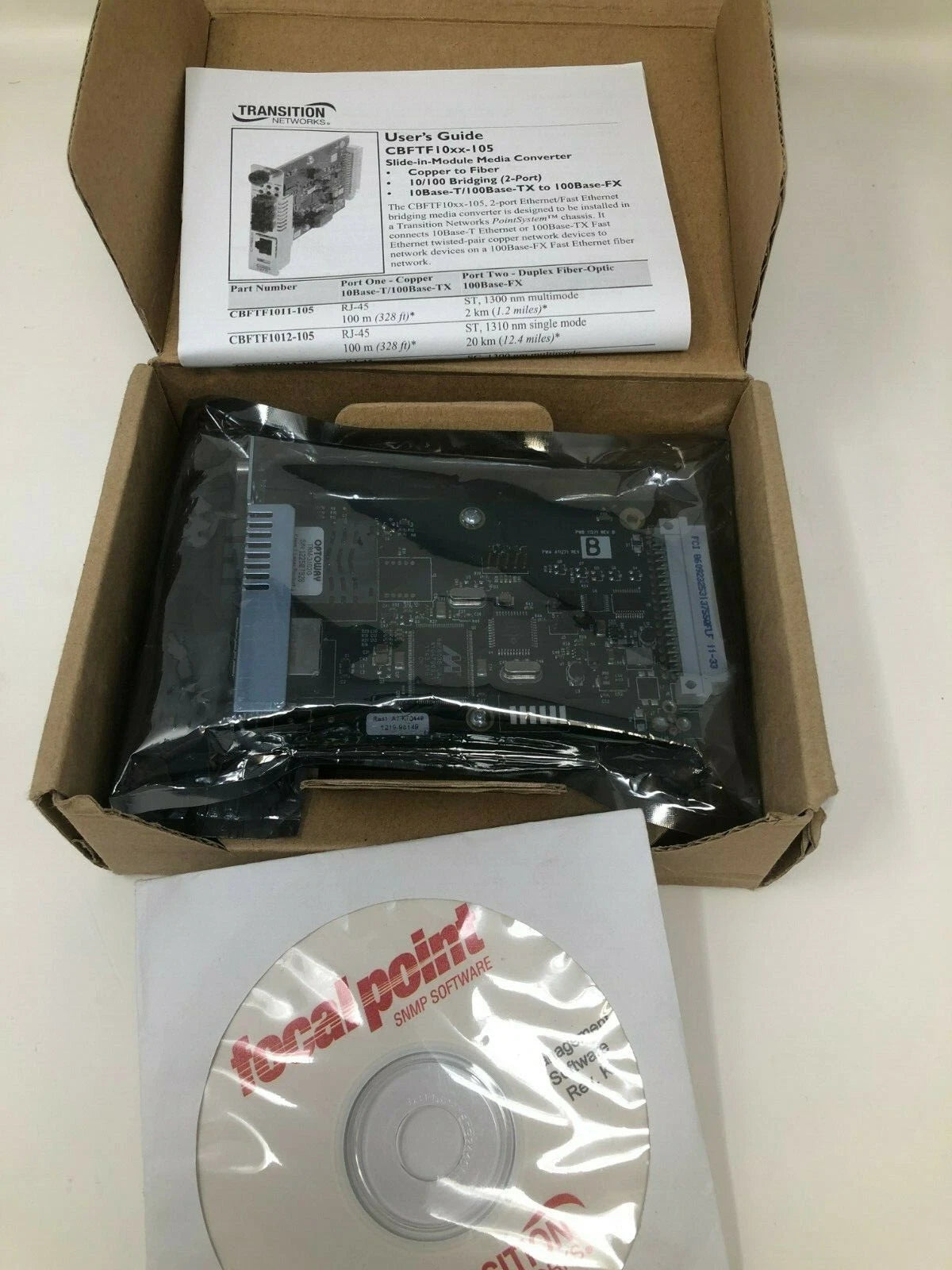 10/100 Bridging Media Converter Card 10/100B Tx 100B Fx 1300NM Mm Sc