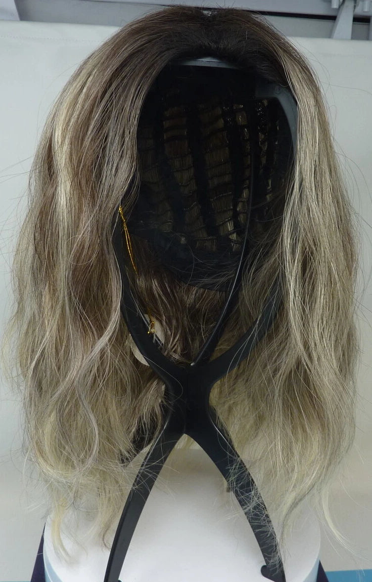 FULL WIG-BLONDE/BROWN HIGH LIGHTS-APPROX 16"