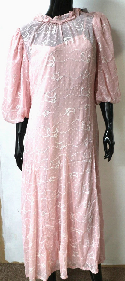 Labelrail x Collyer Twins high neck midaxi dress Pink UK 14