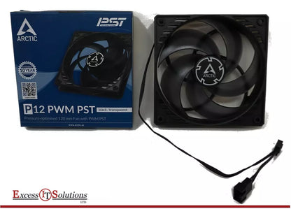 Arctic Cooling P12 PWM PST 120mm Fan with Cable Splitter (Black/Transparent)