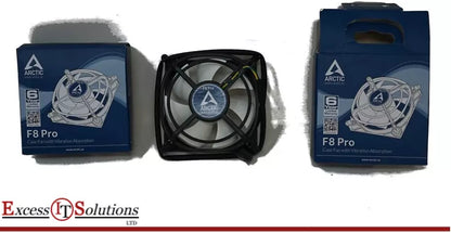 Arctic Cooling 80mm F8 Pro Case fan with Vibration Absorption (Black/White)