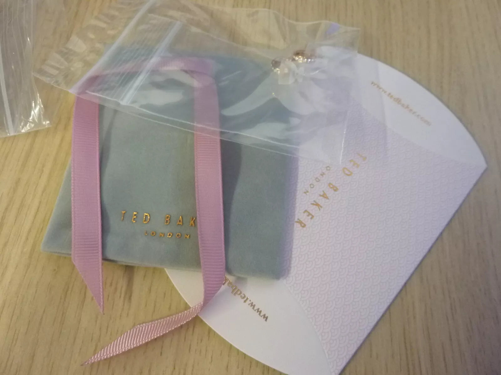 TED BAKER SEENI MINI HOOP HUGGIE EARRINGS-ROSE GOLD