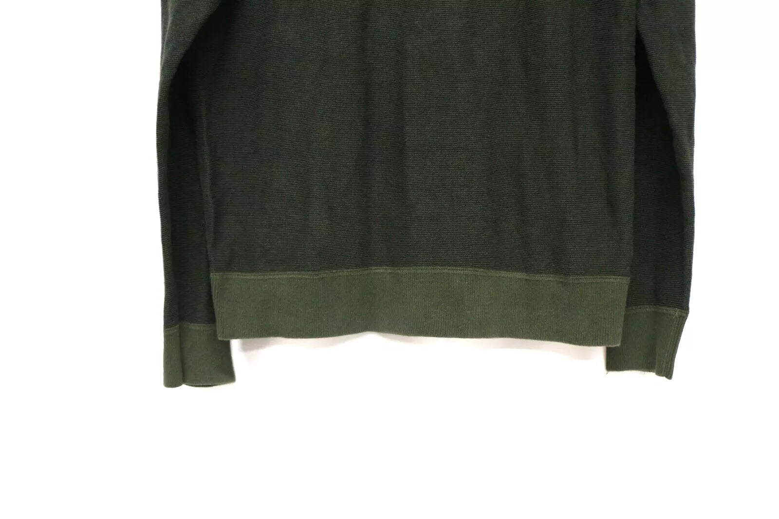 Calvin Klein half zip organic cotton jumper Green M