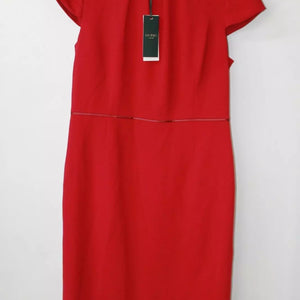Hobbs JOAN SHIFT DRESS UK 14 POPPY RED
