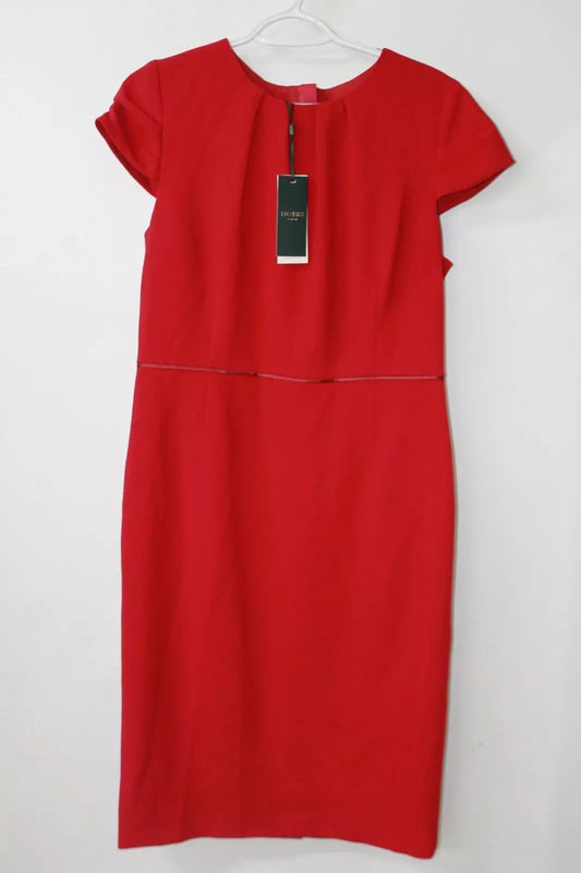 Hobbs JOAN SHIFT DRESS UK 14 POPPY RED