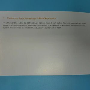 TRAVOR SL-568 SPEEDLITE FLASH