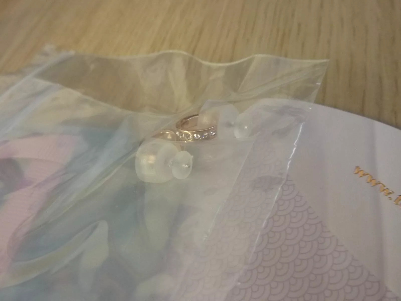 TED BAKER SEENI MINI HOOP HUGGIE EARRINGS-ROSE GOLD