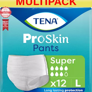 TENA Pants Super - Large - Case - 6 Packs of 12 - Incontinence Pants - 72 Pants