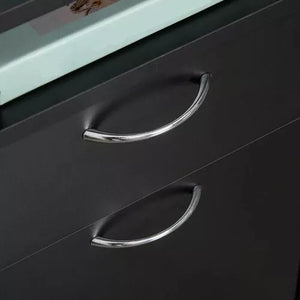 HOMCOM 60cm Filing Cabinet with Drawers and Open Shelf, Black