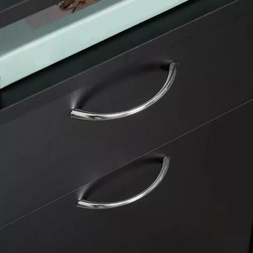 HOMCOM 60cm Filing Cabinet with Drawers and Open Shelf, Black