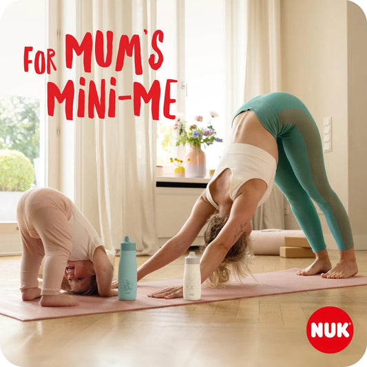 NUK Mini-Me Flip Toddler Cup With Straw , 12+ Months , 500 ml , Stainless Steel