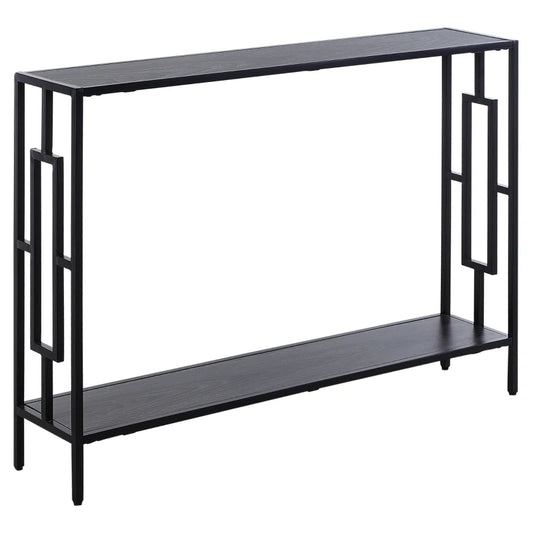 HOMCOM Industrial Console Table with Storage Shelf
