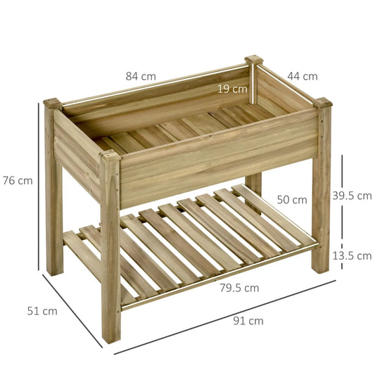 Outsunny Garden Wooden Planters