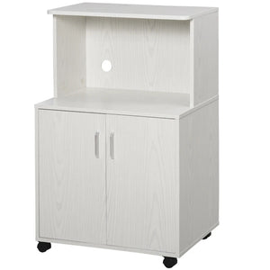 HOMCOM Kitchen Storage Unit Shelf for Living Room, Dining Room, White