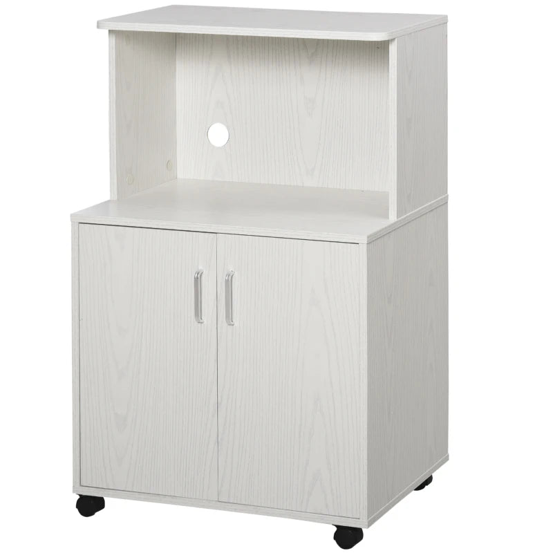 HOMCOM Kitchen Storage Unit Shelf for Living Room, Dining Room, White