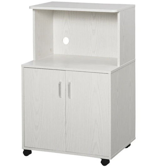 HOMCOM Kitchen Storage Unit Shelf for Living Room, Dining Room, White