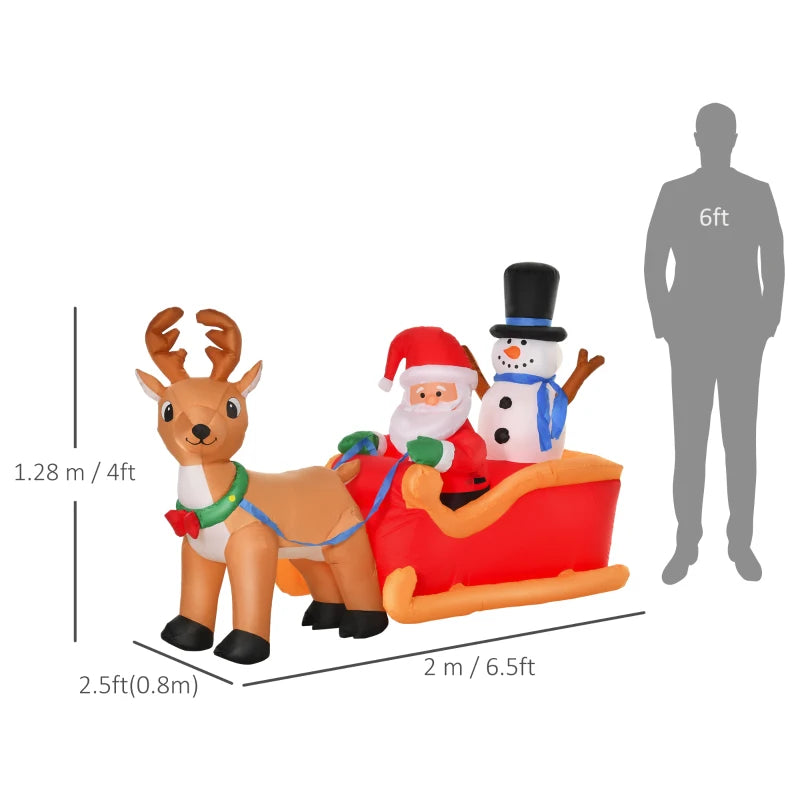 6.5ft Christmas Inflatable Santa Claus 844-370V70