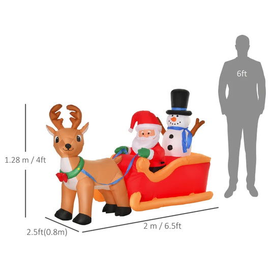 6.5ft Christmas Inflatable Santa Claus 844-370V70