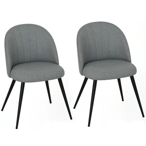 HOMCOM Dining Chairs Set of 2-GREY-83A-212V70GY