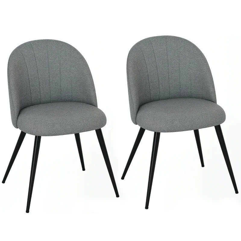HOMCOM Dining Chairs Set of 2-GREY-83A-212V70GY