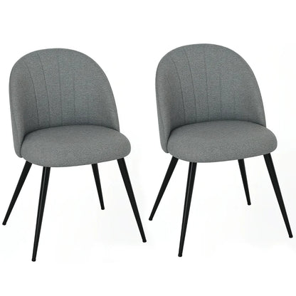 HOMCOM Dining Chairs Set of 2-GREY-83A-212V70GY