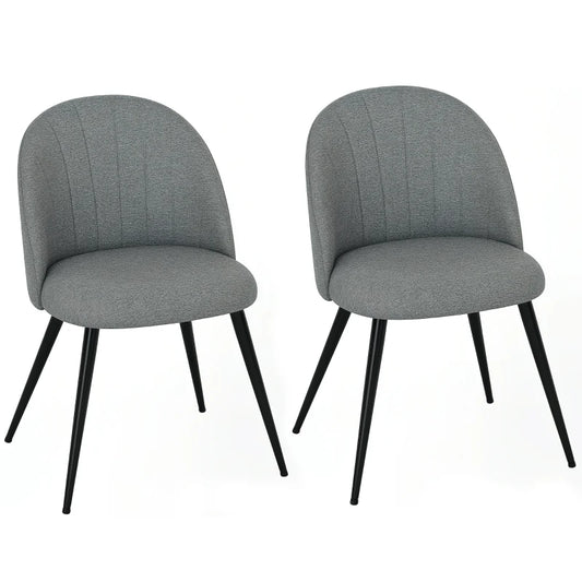 HOMCOM Dining Chairs Set of 2-GREY-83A-212V70GY
