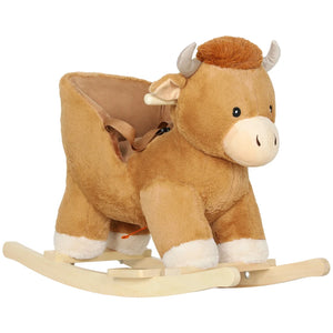 Baby Rocking Horse with Safety Belt-BROWN-330-196V00BN