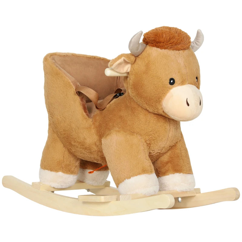 Baby Rocking Horse with Safety Belt-BROWN-330-196V00BN